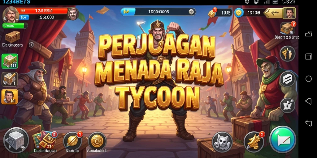 Gameplay seru 1234BETS yang menantang pemain jadi tycoon.