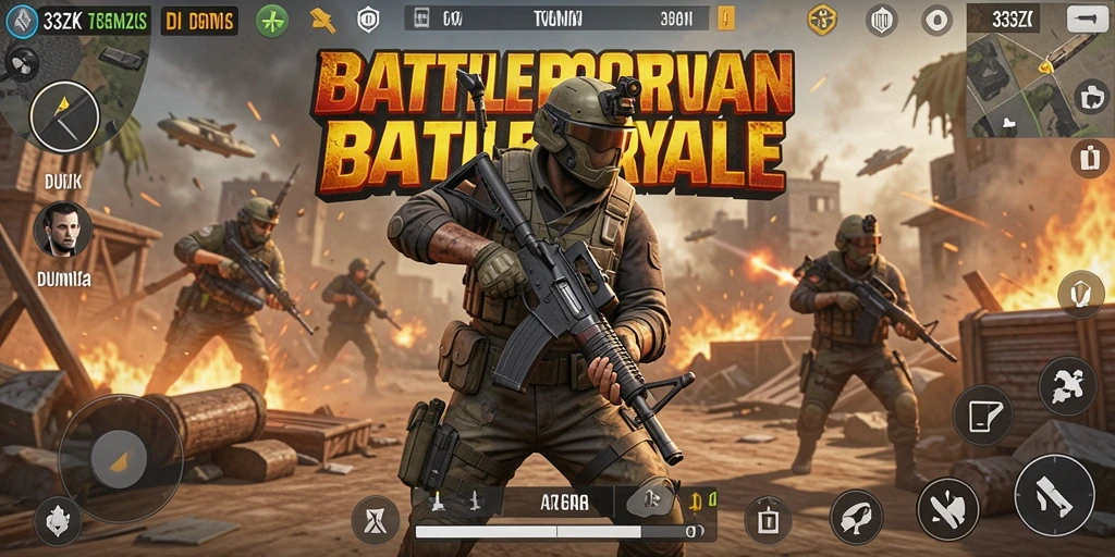 Pengalaman seru dalam pertempuran Battle Royale yang mendebarkan.