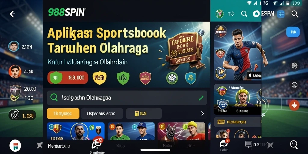 Tampilan gameplay 988SPIN yang menampilkan taruhan olahraga secara langsung.