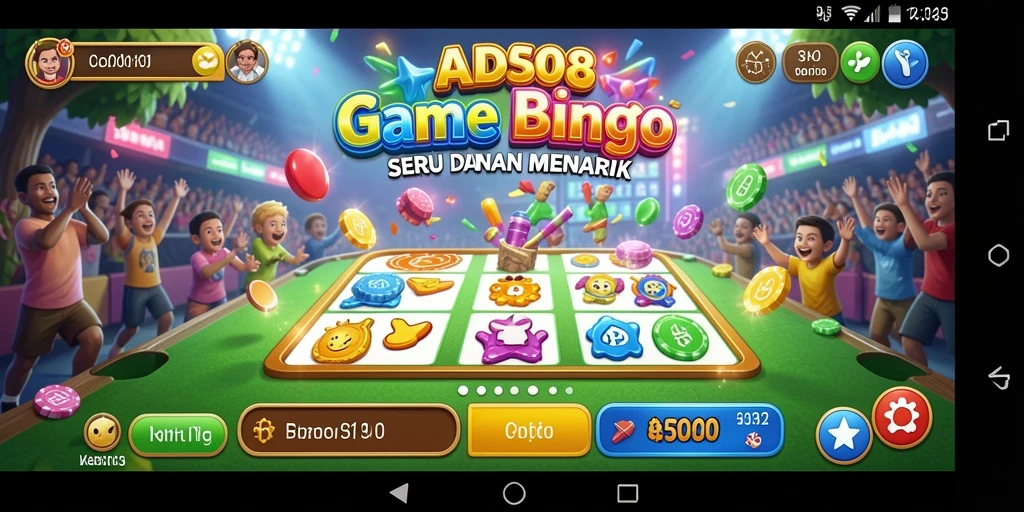 Screenshot menunjukkan momen seru bermain Bingo di ADS508.