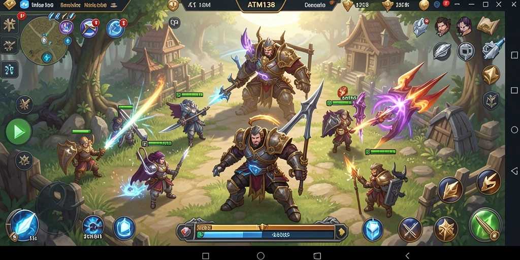 Screenshot gameplay ATM138 yang menampilkan strategi dan manajemen sumber daya.