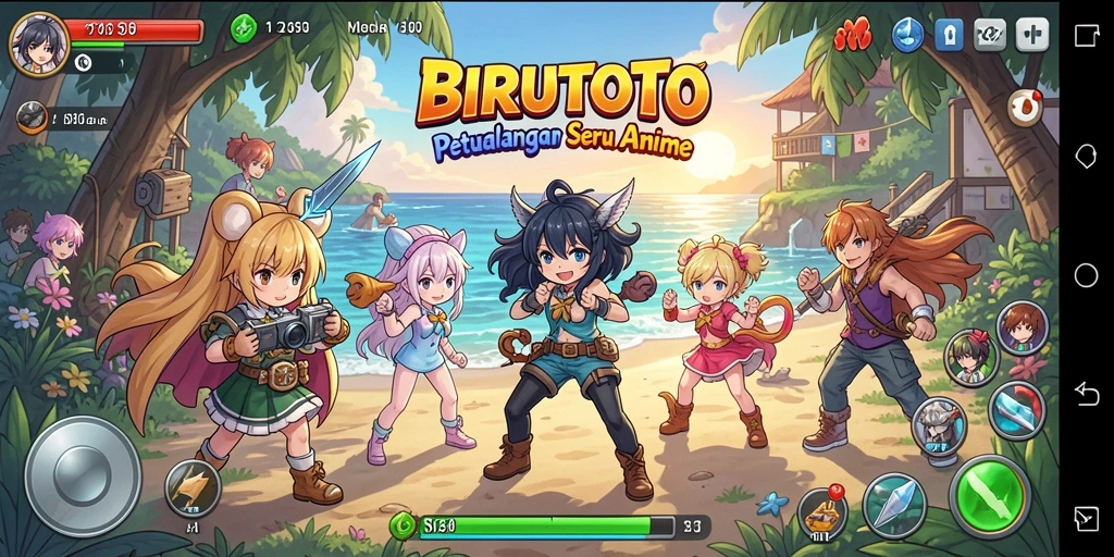 Gameplay seru BIRUTOTO dengan karakter Anime yang imersif.
