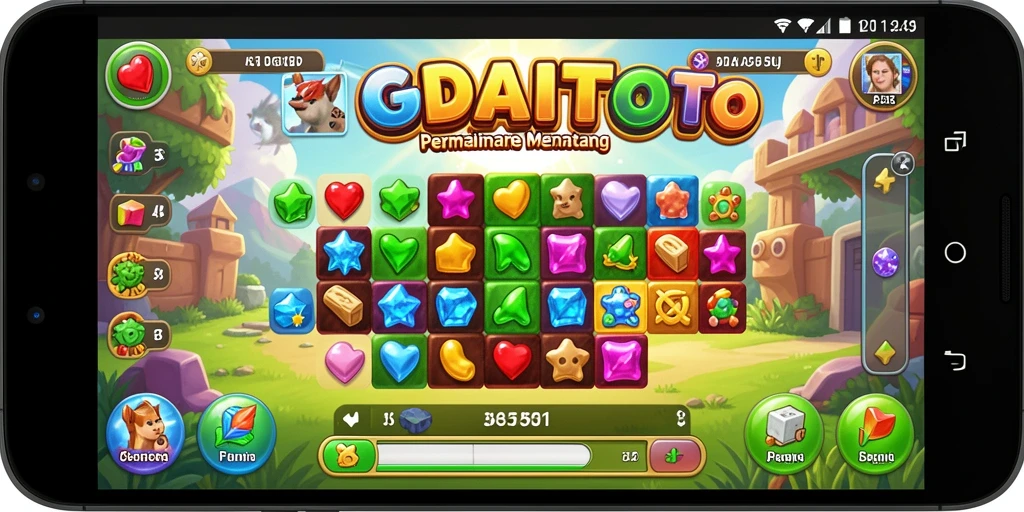 Tampilan gameplay seru dari permainan puzzle GADAITOTO.