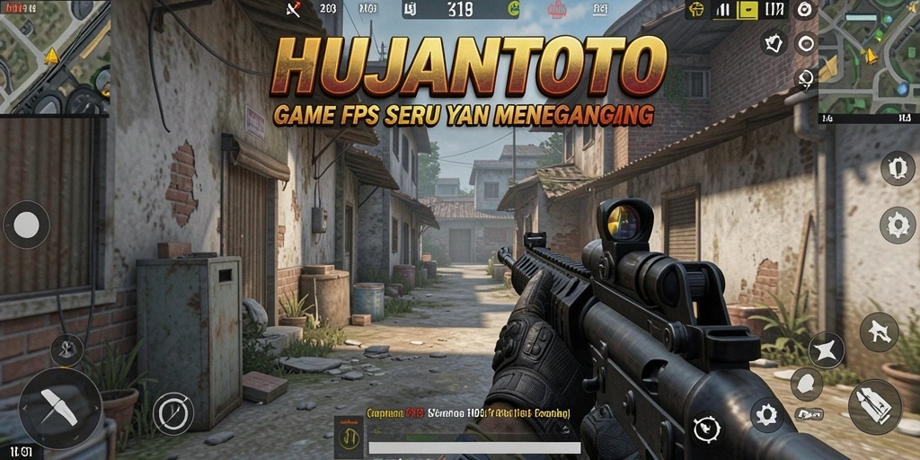 Screenshot menampilkan aksi mendebarkan dalam gameplay HUJANTOTO.
