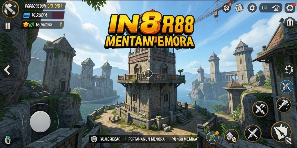 Tampilan gameplay menara pertahanan yang seru dan menantang.