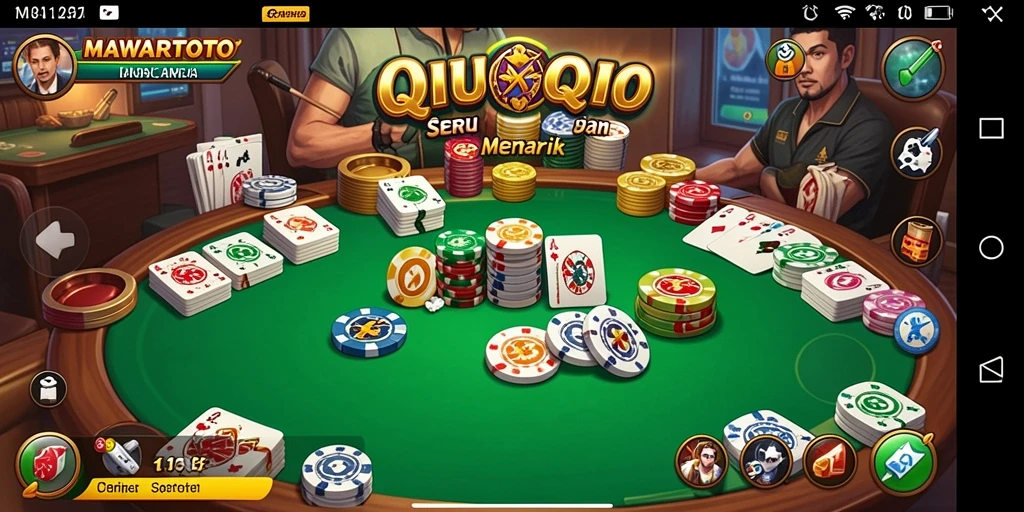 Tampilan gameplay seru dalam MAWARTOTO saat bermain QiuQiu.