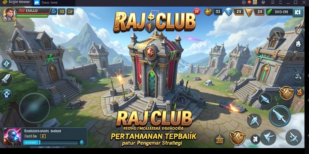 Screenshot gameplay RAJACLUB menampilkan pertahanan menara yang strategis dan menawan.