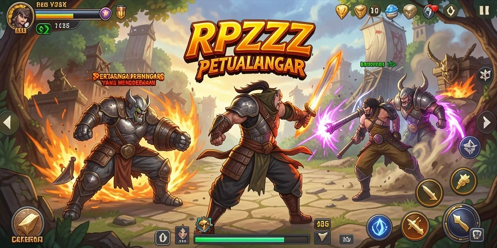 Gameplay RPZZZ yang penuh aksi dan tantangan.