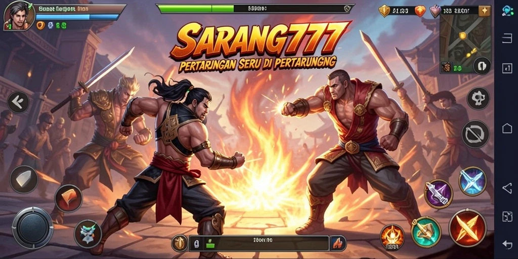 Gameplay mendebarkan di SARANG777 dengan pertarungan yang intens.