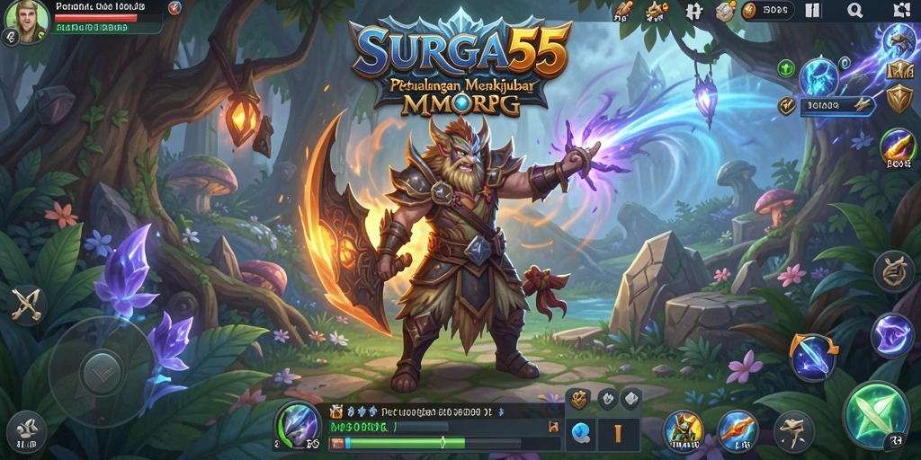 Gambaran gameplay SURGA55 yang mendebarkan dalam dunia MMORPG.