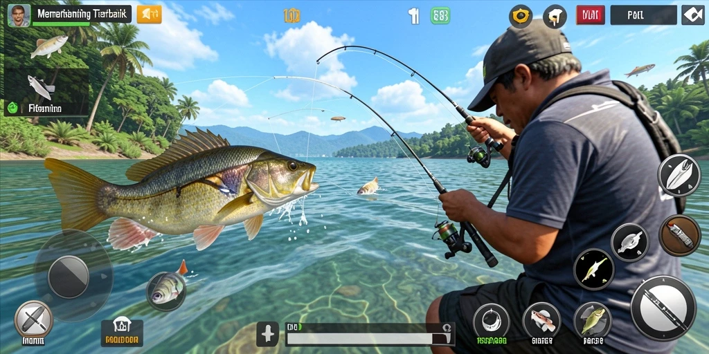 Tampilan gameplay TO288 dengan aksi memancing yang mendebarkan.