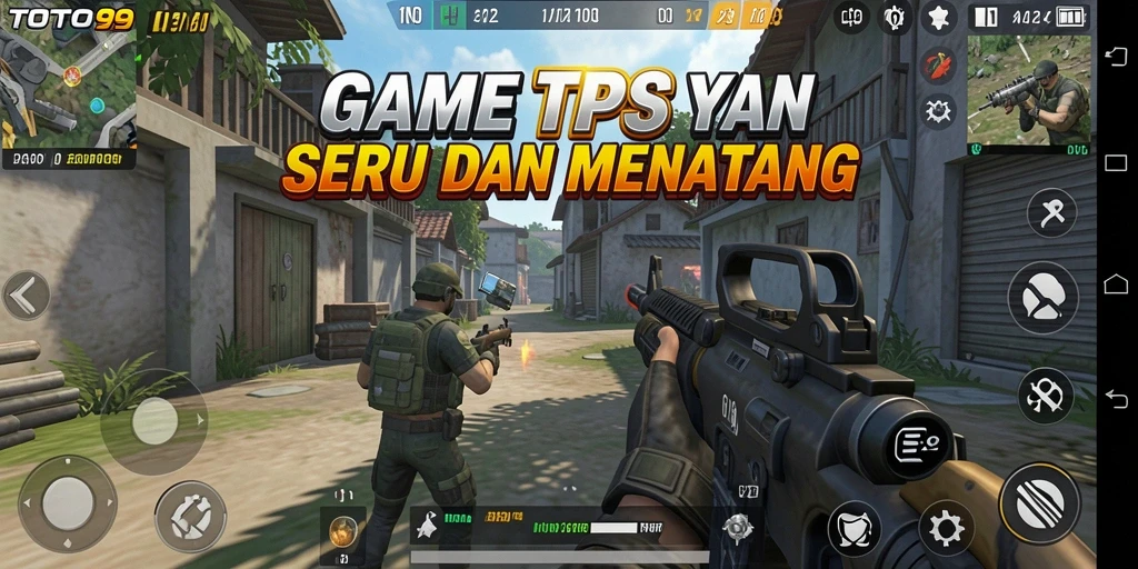 Screenshot gameplay TOTO99 menampilkan aksi tembak-menembak yang intens.