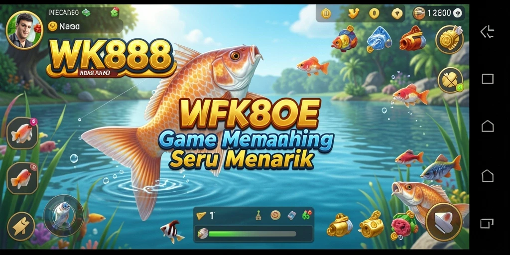 Tampilan gameplay <strong>WK888</strong> yang seru dengan berbagai jenis ikan.